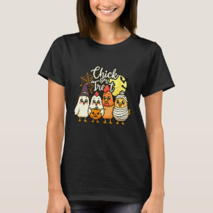 Chick Or Treat Halloween Hexe Gruselige Mumie Küke T-Shirt