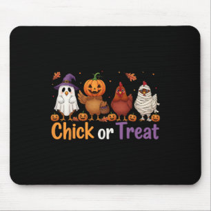 Chick Or Treat Halloween Hexe Gruseliger Hühnerhof Mousepad