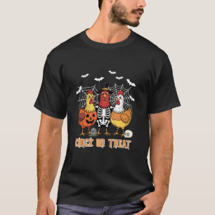 Chick Or Treat Halloween Hexe Gruseliger Hühnerlie T-Shirt