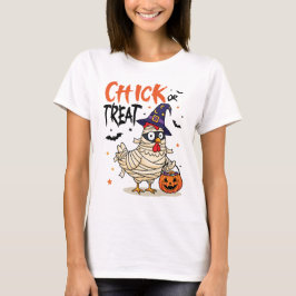Chick or Treat - Halloween Mummy Chicken T-Shirt