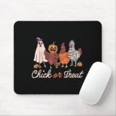 Chick Or Treat Halloween Witch Soky Chicken Mousepad (Mit Mouse)