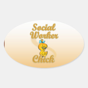 Chick Ovaler Aufkleber