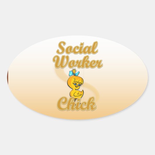 Chick Ovaler Aufkleber (Vorderseite)