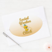 Chick Ovaler Aufkleber (Umschlag)