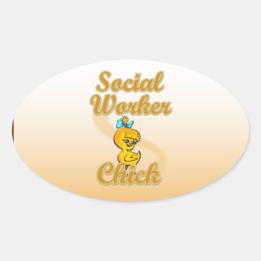 Chick Ovaler Aufkleber (Vorderseite)