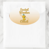 Chick Ovaler Aufkleber (Tasche)