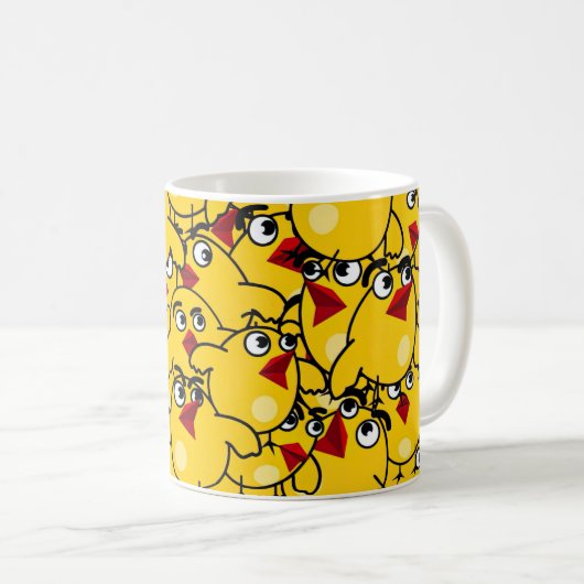 Chick Pattern Kaffeetasse (VorderseiteRechts)