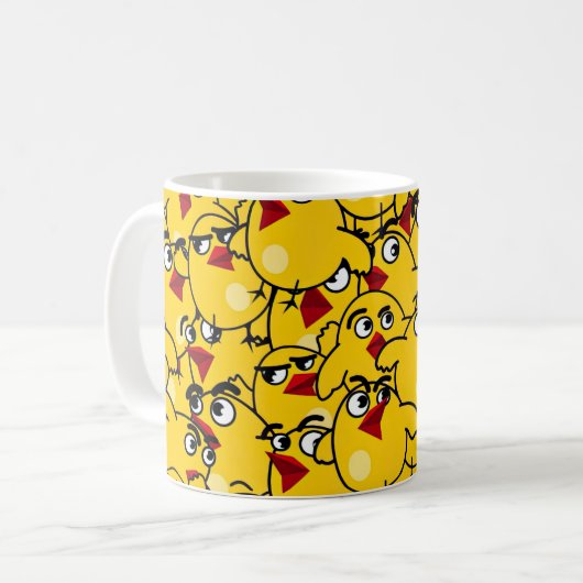 Chick Pattern Kaffeetasse (Vorderseite Links)