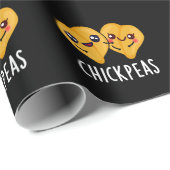 Chick Peas Funny Food Puff Dark BG Geschenkpapier (Rolleneckpunkt)