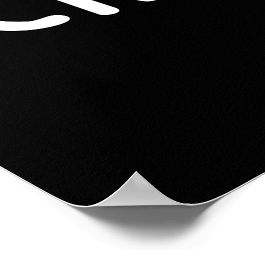 Chick Peas Funny Food Puff Dark BG Poster (Ecke)