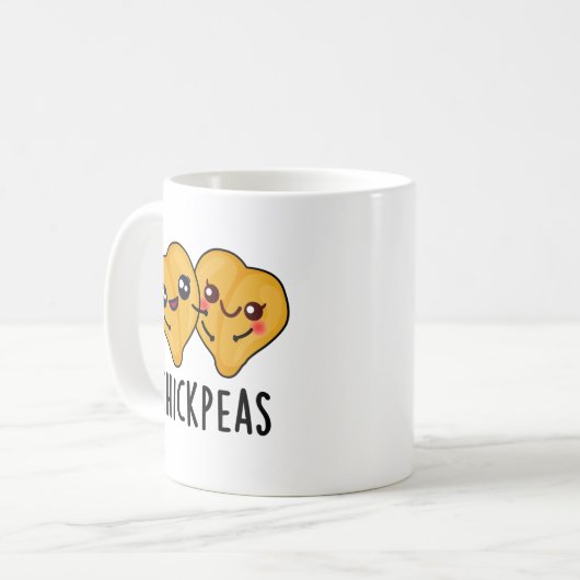 Chick Peas Funny Food Puff Kaffeetasse (Vorderseite Links)