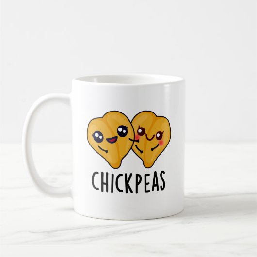 Chick Peas Funny Food Puff Kaffeetasse (Links)