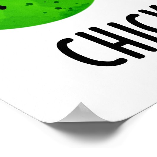 Chick Peas Funny Girl Pea Pun Poster (Ecke)