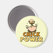 Chick Power T - Shirt und Geschenke für sie Magnet (Vorderseite/Rückseite)