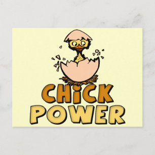 Chick Power T - Shirt und Geschenke für sie Postkarte
