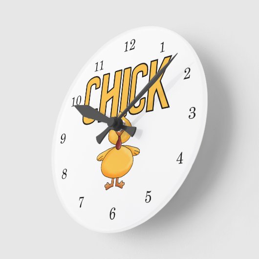 Chick Runde Wanduhr (Winkel)
