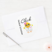 Chick Runder Aufkleber (Umschlag)
