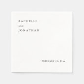 Chick Schwarz-weiß Simple Wedkins Serviette (Vorderseite)