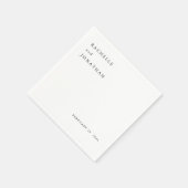 Chick Schwarz-weiß Simple Wedkins Serviette (Ecke)