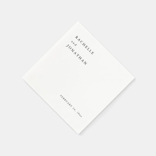 Chick Schwarz-weiß Simple Wedkins Serviette (Ecke)