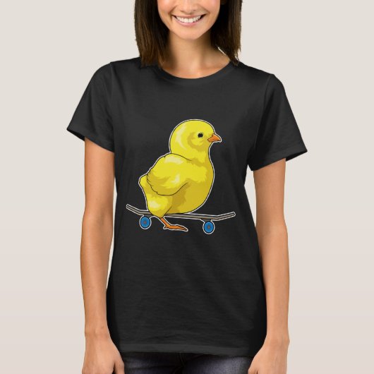 Chick Skater Skateboard T-Shirt (Vorderseite)