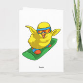 Chick Snowboarder Snowboard Karte (Rückseite)