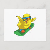 Chick Snowboarder Snowboard Postkarte (Vorderseite)