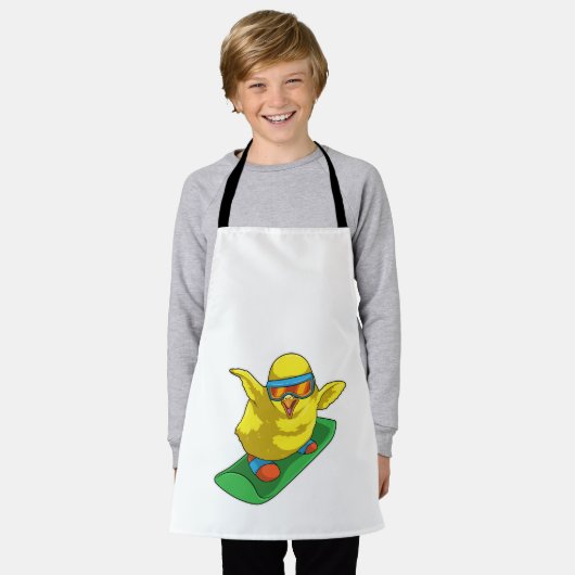 Chick Snowboarder Snowboard Schürze (Getragen)