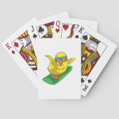 Chick Snowboarder Snowboard Spielkarten (Rückseite)