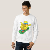 Chick Snowboarder Snowboard Sweatshirt (Vorne ganz)