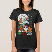 Chick Squad Xmas Group Santa Elf Chickens On Tree T-Shirt (Vorderseite)