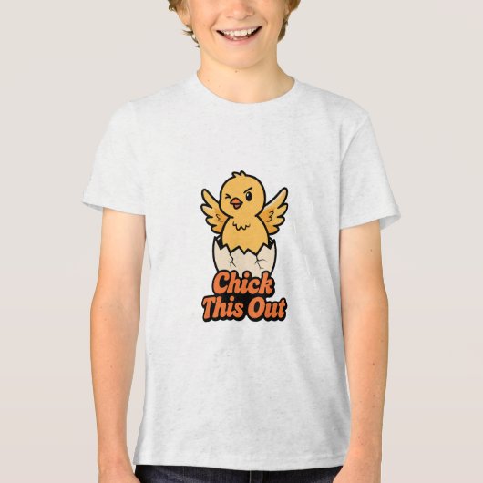 Chick This Out! Cute Punny Tri-Blend Shirt (Vorderseite)