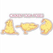 CHICK TIERE IN YOGA-POSEN NIEDLICHES SET AUFKLEBER (Vorderseite)