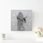 Chick Wall Clock Quadratische Wanduhr (Zuhause)