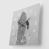 Chick Wall Clock Quadratische Wanduhr (Winkel)