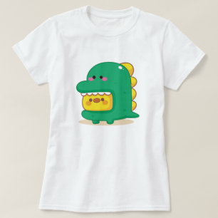 Chick Wearing Dinosaur T-Shirt Anzug