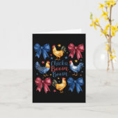 Chicka Boom Boom Funny American Flag Chicken Graph Karte (Gelbe Blume)