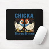 Chicka Boom Boom Hühnercrew Patriot 4. Juli Mousepad (Mit Mouse)