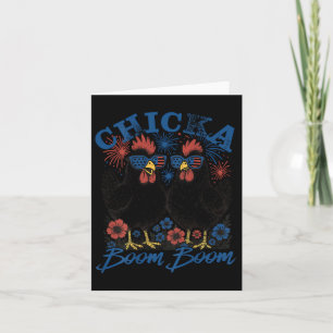 Chicka Boom Boom Patriotic Hühnchen 4. Juli USA Karte