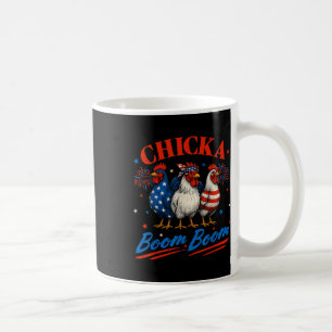Chicka Boom Funny Patriotic Chicken 4. Ju Kaffeetasse