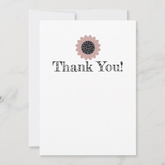 Chickadebird und Berry Muster Blumendesign Dankeskarte (Rückseite)