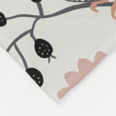 Chickadebird und Berry Muster Blumendesign Fleecedecke (Ecke)