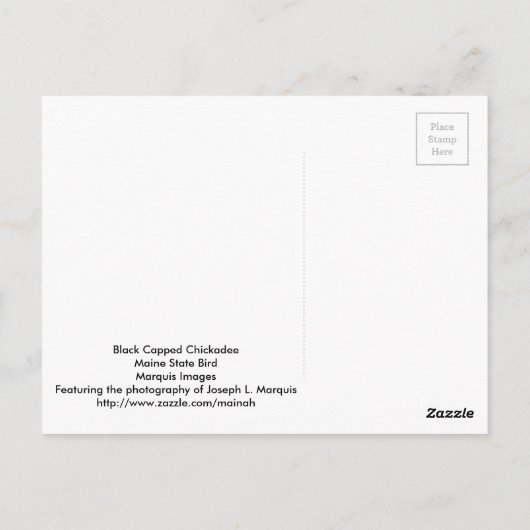 Chickadee 9693 postkarte (Rückseite)