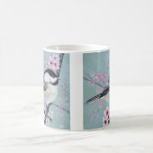 Chickadee and Cherry Blossoms Kaffeetasse (Mittel)