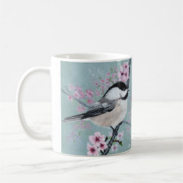 Chickadee and Cherry Blossoms Kaffeetasse