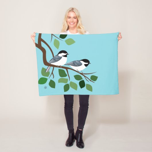 Chickadee Art Fleecedecke (Beispiel)