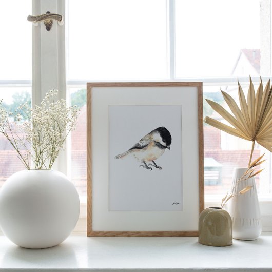 Chickadee Art Print Poster