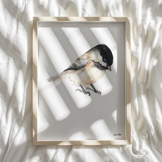 Chickadee Art Print Poster