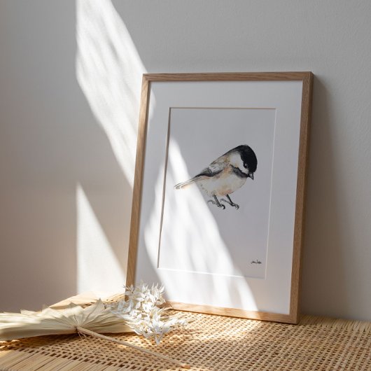 Chickadee Art Print Poster