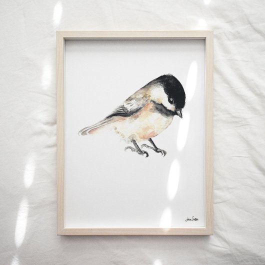Chickadee Art Print Poster